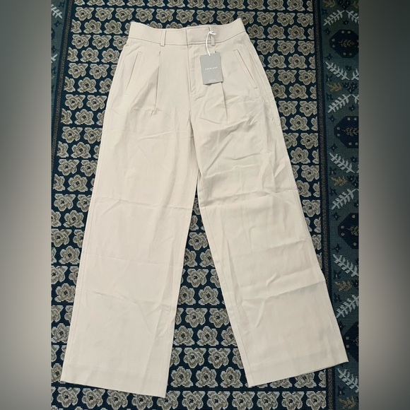 NWT Everlane The Way High Drape Pant Sandstone 4 Short - Picture 2 of 9